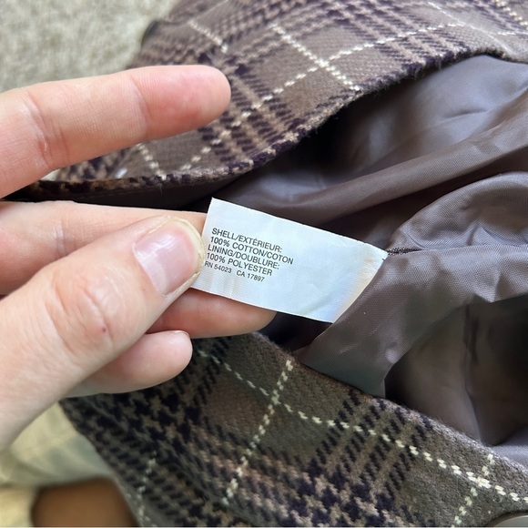 🦋 GAP Factory Mauve Plaid Mini Skirt Office Preppy School Girl Size 14 - Picture 3 of 6